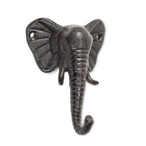 Abbott Collection - Cast Iron Elephant Head Hook